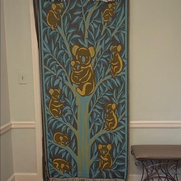 KOALA Heirloom Collection Blue +
Yellow Hand Crafted Loom Weave New Original 84" - Picture 3 of 16